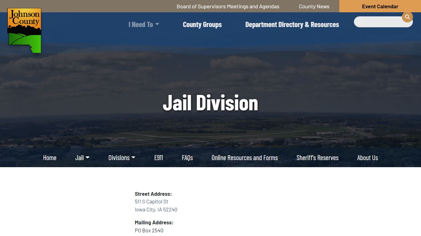 Jail Division - Sheriff's Office - Johnson County, Iowa